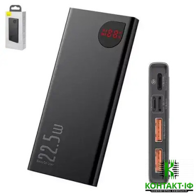 Power Bank Baseus Adaman Metal Digital Display Quick Charge PD3.0+QC3.0 22.5W 10000mAh Black (PPAD000001)