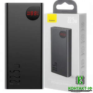 Power Bank Baseus Adaman Metal Digital Display Quick Charge PD3.0+QC3.0 22.5W 20000mAh Black (PPAD000101) (PPADM20S)