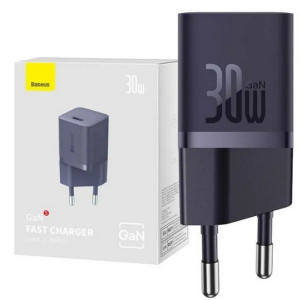 Блок живлення, зарядка Baseus GaN5 Fast Charger(mini) 1C 30W EU Purple