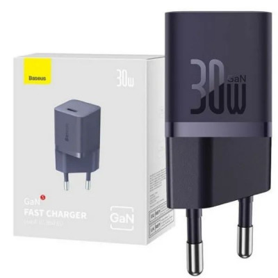 Блок живлення, зарядка Baseus GaN5 Fast Charger(mini) 1C 30W EU Purple