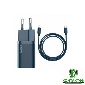 Зарядний пристрій Baseus Super Si Quick Charger 20W Sets Blue + Type-C to Lightning (TZCCSUP-B03)