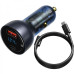 АЗП Baseus Particular Digital Display QC+PPS Car Charger 65W Dark Gray Cable(Type-C 1m)