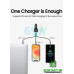 Зарядний пристрій UGREEN 69W 2xUSB Type-C PD + USB-A Fast Car Charger Black (CD239) (20467)