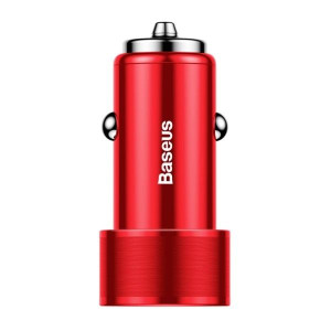 Зарядний пристрій Baseus Small Screw Dual-USB Quick Charge 36W Red