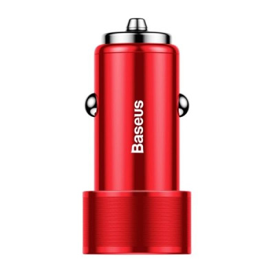 Зарядний пристрій Baseus Small Screw Dual-USB Quick Charge 36W Red