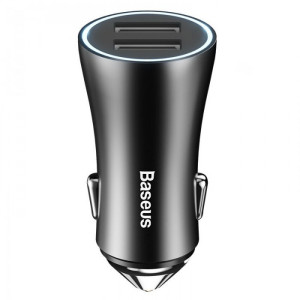 Зарядний пристрій Baseus Gentleman 4.8A Dual-USB Black