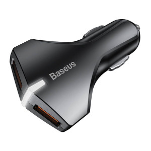 Зарядний пристрій Baseus Rocket Dual USB 3A QC 3.0 Fast Charge Black