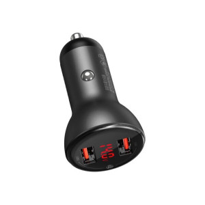 Зарядний пристрій Baseus Digital Display Dual SCP QC U+U 45W Gray (CCBX-B0G)