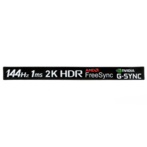 Наклейка монітора 144Hz 1ms 2K HDR AND FreeSync Nvidia G-SYNC