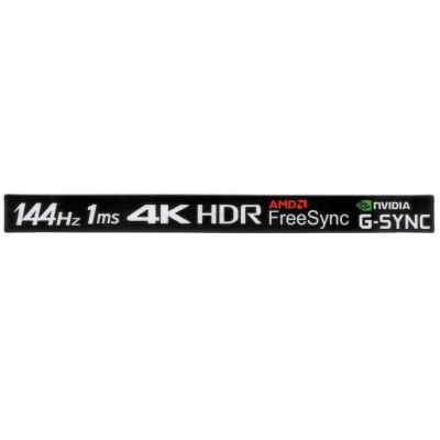 Наклейка монітора 144Hz 1ms 4K HDR AND FreeSync Nvidia G-SYNC