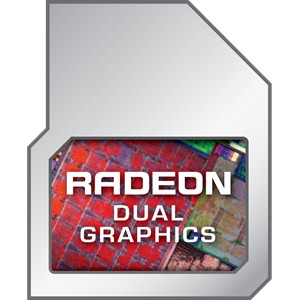 Наклейка AMD Radeon DUAL Graphics Silver 16x13mm