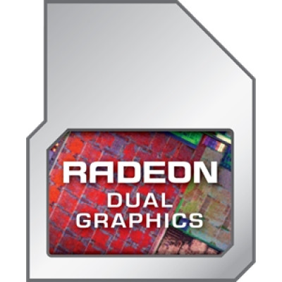 Наклейка AMD Radeon DUAL Graphics Silver 16x13mm