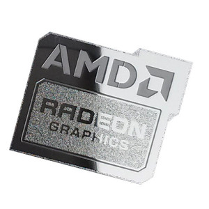 Наклейка AMD Radeon Graphics metal,chrome
