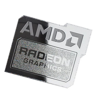 Наклейка AMD Radeon Graphics metal,chrome