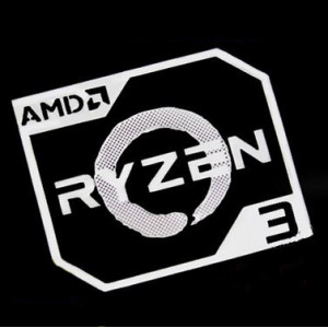 Наклейка AMD Ryzen 3 Silver Chrome (metal)