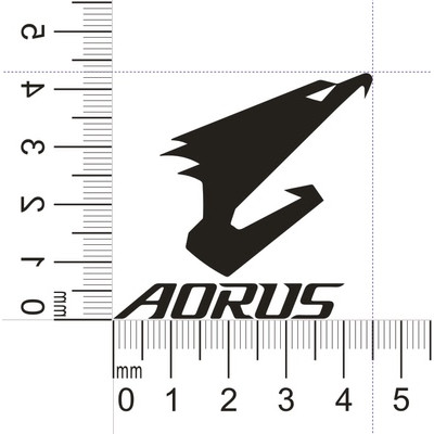 Наклейка AORUS Gaming Silver Sticker Metal 4.5x4cm