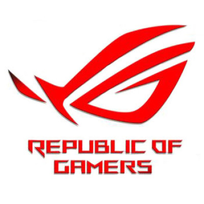 Наклейка Asus Republic of Gamers ROG logo Red Sticker Metal 45x35mm
