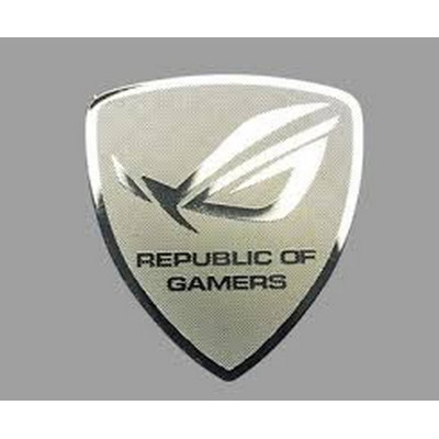 Наклейка Asus Republic of Gamers ROG хром 27X30mm