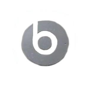 Наклейка Beats Audio 3cm Silver