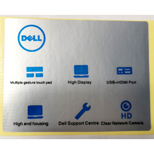 Наклейка для ноутбука Dell Silver 82x62mm