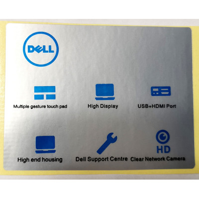 Наклейка для ноутбука Dell Silver 82x62mm