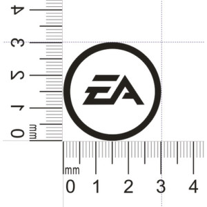 Наклейка Electronic Arts EA Games silver Metal 3x3cm