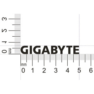 Наклейка GIGABYTE Silver Sticker Metal 5x0.7cm