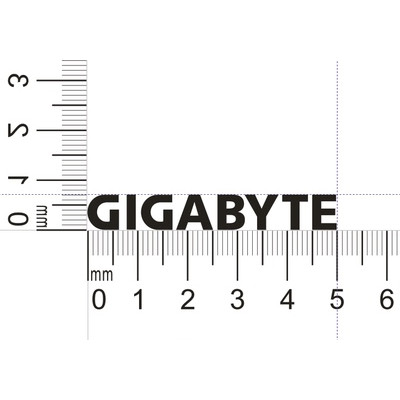 Наклейка GIGABYTE Silver Sticker Metal 5x0.7cm
