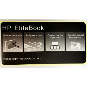 Наклейка для ноутбука HP EliteBook black 100x50mm