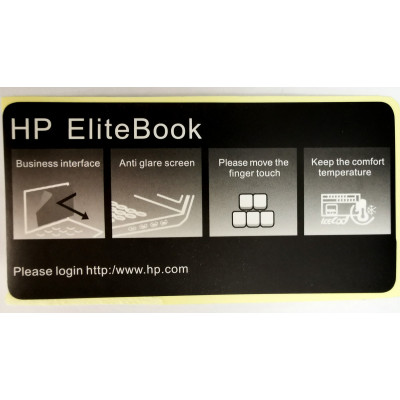 Наклейка для ноутбука HP EliteBook black 100x50mm