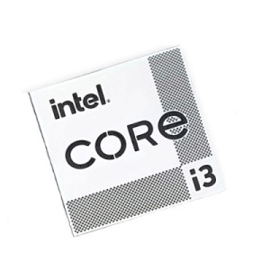 Наклейка Intel Core i3 11th Gen Silver Chrome (metal)