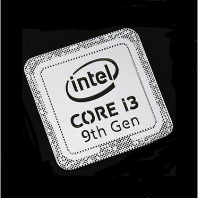 Наклейка Intel Core i3 9th Gen Silver Chrome (metal)