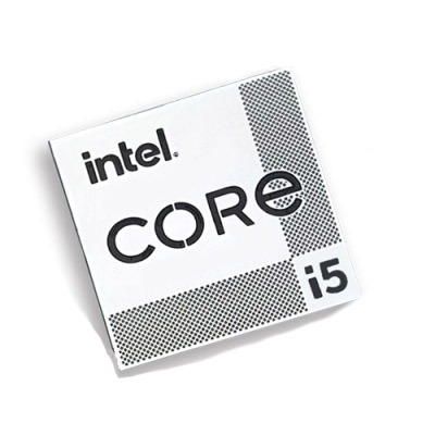 Наклейка Intel Core i5 11th/12th/13th Gen Silver Chrome (metal)