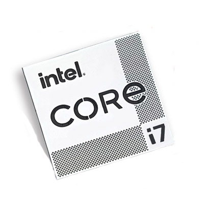 Наклейка Intel Core i7 11th Gen Silver Chrome (metal)
