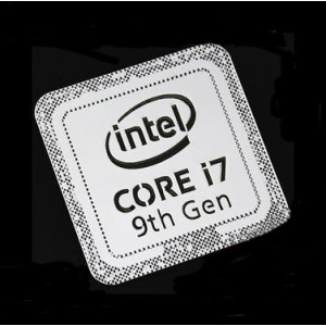 Наклейка Intel Core i7 9th Gen Silver Chrome (metal)