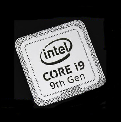 Наклейка Intel Core i9 9th Gen Silver Chrome (metal)