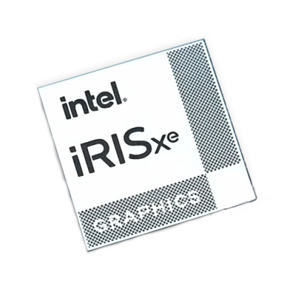 Наклейка Intel Iris Xe Graphics Silver Chrome (metal)