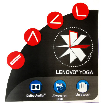 Наклейка для ноутбука Lenovo YOGA 70x75mm