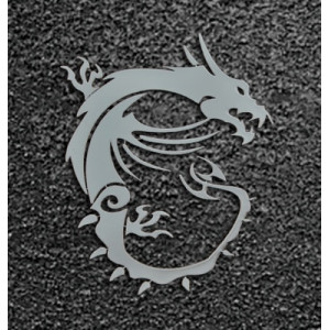 Наклейка MSI Dragon silver Metal 4.5x3.6cm