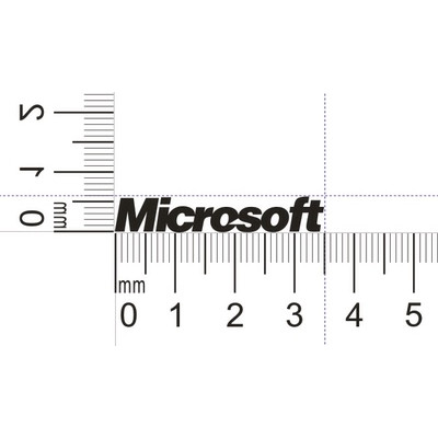 Наклейка Microsoft Silver Sticker Metal 3.5x0.6cm