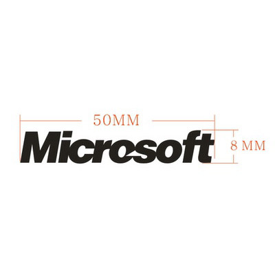 Наклейка Microsoft Silver Sticker Metal 5x0.8cm