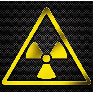 Наклейка Radiation gold, metal 3cm