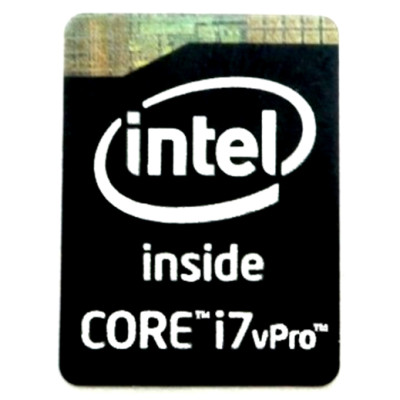 Наклейка Intel Core i7 vPro 4-го покоління black