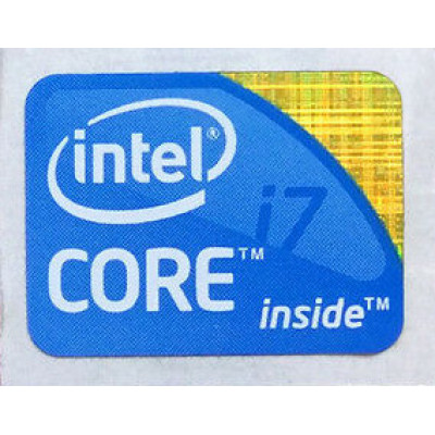 Наклейка intel core i7 old gen blue