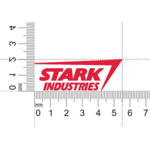 Наклейка STARK Industries Red Metal 5.5x2cm