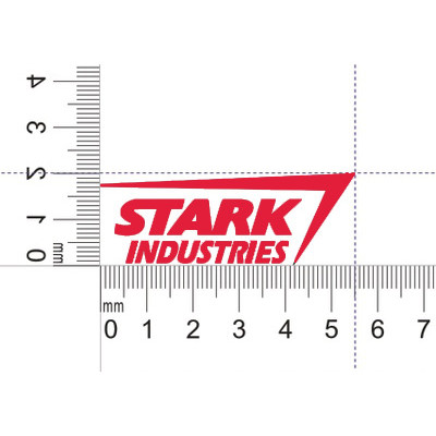 Наклейка STARK Industries Red Metal 5.5x2cm