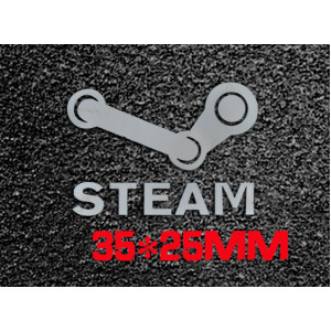 Наклейка STEAM Silver Metal 3x2.2cm