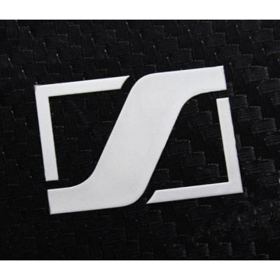 Наклейка Sennheiser logo metal silver 25x16mm