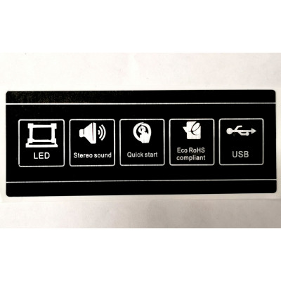 Наклейка для ноутбука Universal black 01 90x35mm