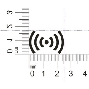 Наклейка Wi-Fi silver Metal 2.5x1.7cm